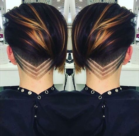 Pixie cut with designs: Bob cut,  Long hair,  Hair Color Ideas,  Short hair,  Pixie cut,  Bob Hairstyles,  Black hair  