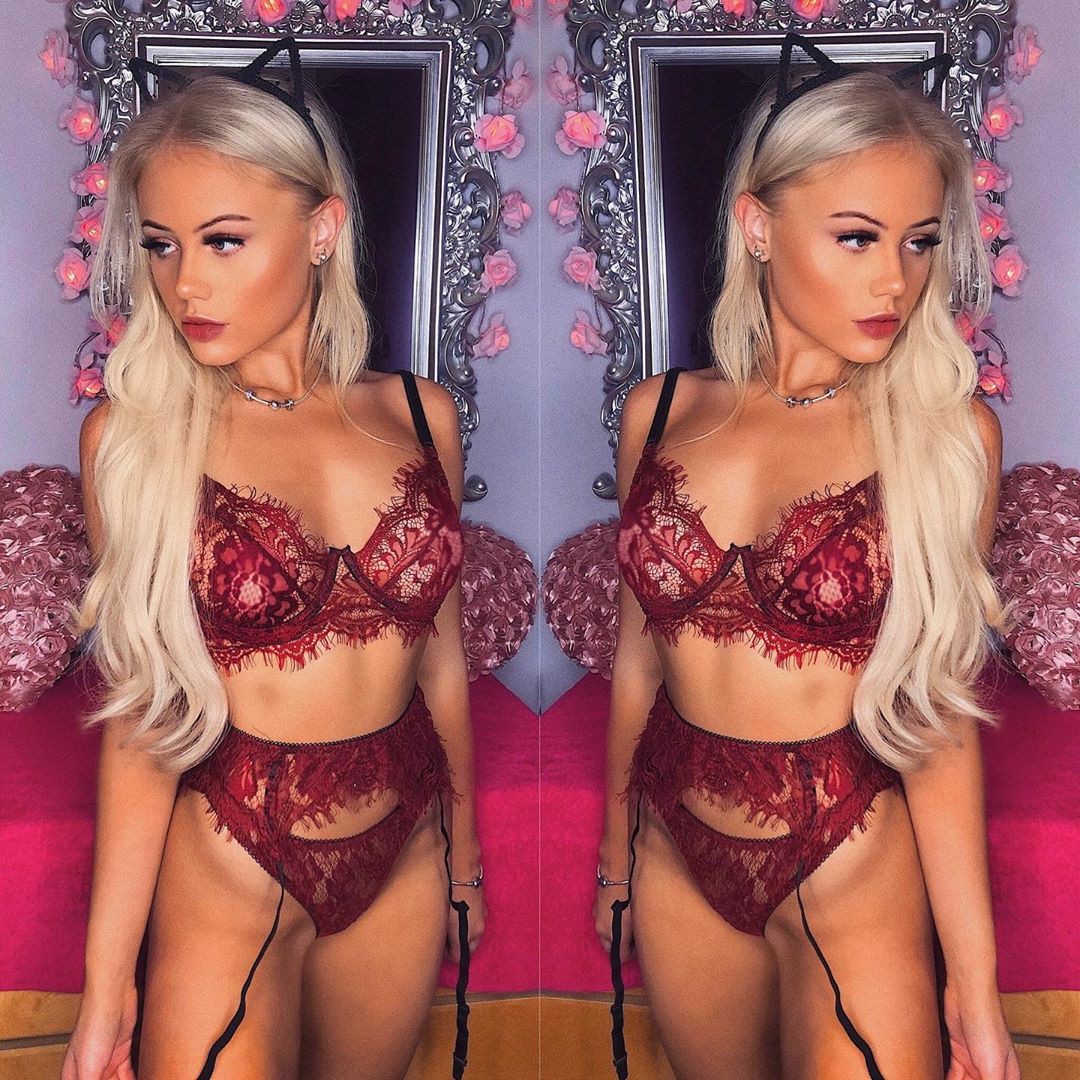 pink dress for girls with lingerie, in blond hairs, Long Layered Hair: Printed Swimsuit,  Pink Undergarment,  Pink Lingerie,  Lingerie Top,  Agent Provocateur  