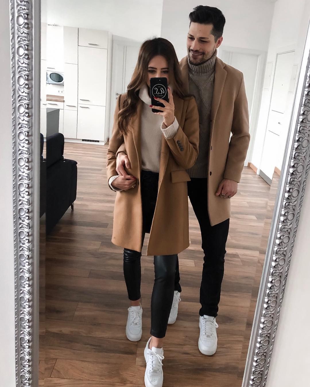 Couple outfit match coat, fashion accessory, leather jacket, couple costume, trench coat: Trench coat,  Couple costume,  Fashion accessory,  Matching Couple Outfits,  Khaki Outfit,  Brown Trench Coat  