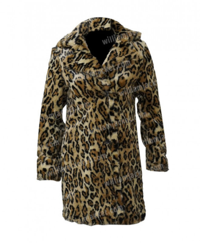 Gabardina de piel con estampado de leopardo S02 de Beth Dutton Yellowstone: 