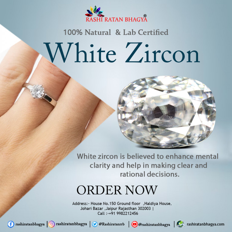 Get Certified White Zircon Gemstone Online At Wholesale Price