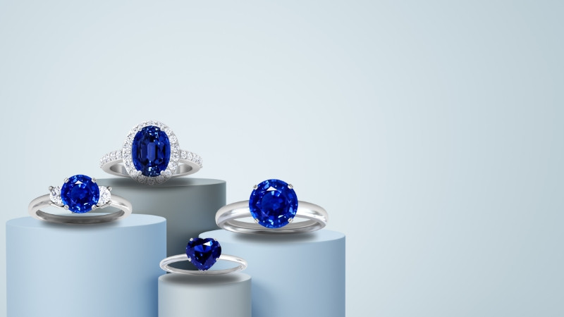 Stylish and Affordable Blue Sapphire Rings: 