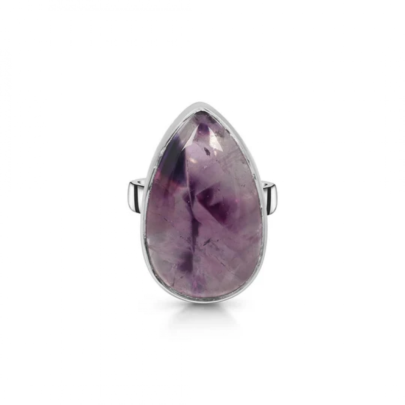 Bridal Statement Star Amethyst Ring For Your Engagement Day: 