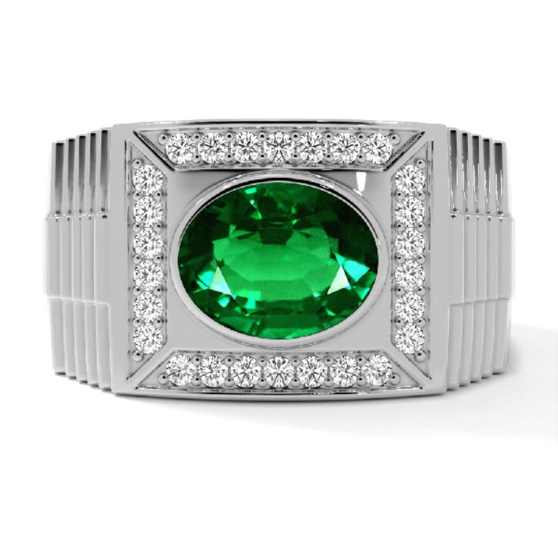 Untreated Alexandrite Mens Ring: 