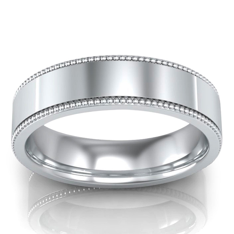 Unisex Simple Wedding Rings: 