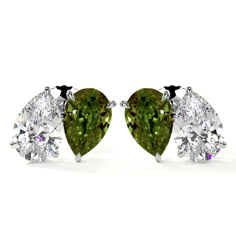 Natural Alexandrite Earrings in Excellent Grade: 