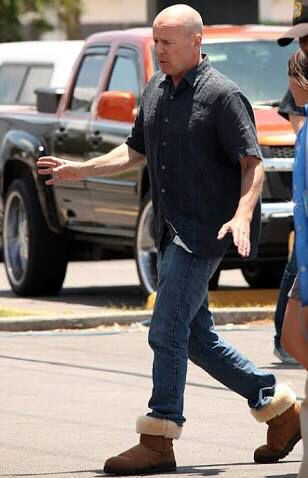 Bruce willis ugg boots, fashion accessory