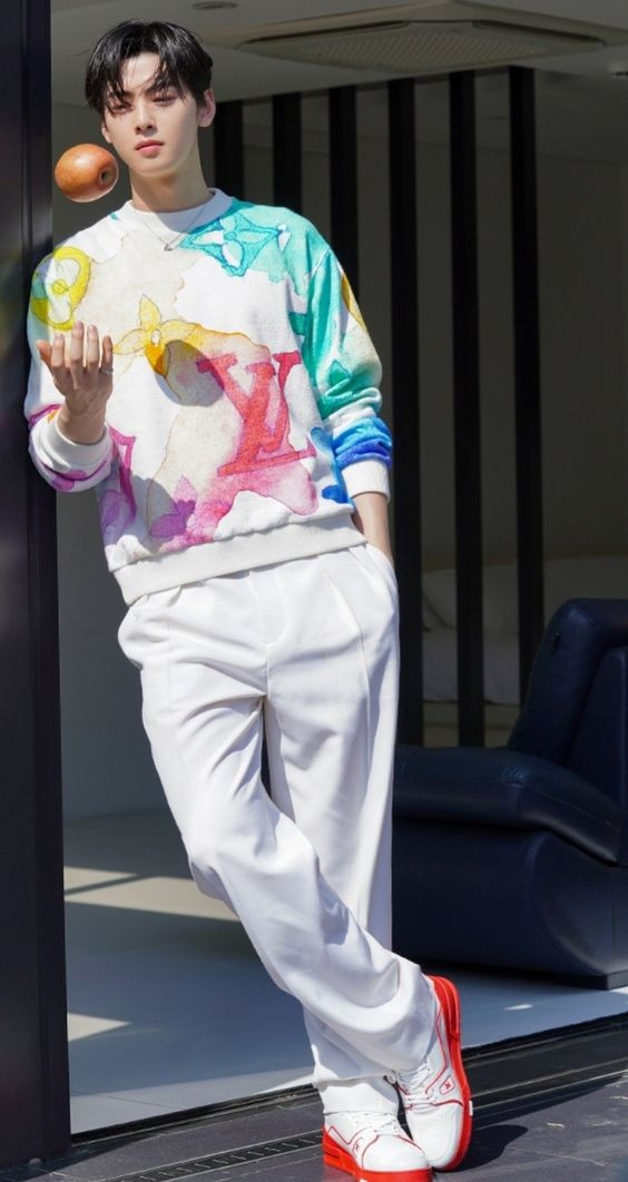 Sweater, Korean Fashion Outfits With White Suit Trouser, Fashion Model: 