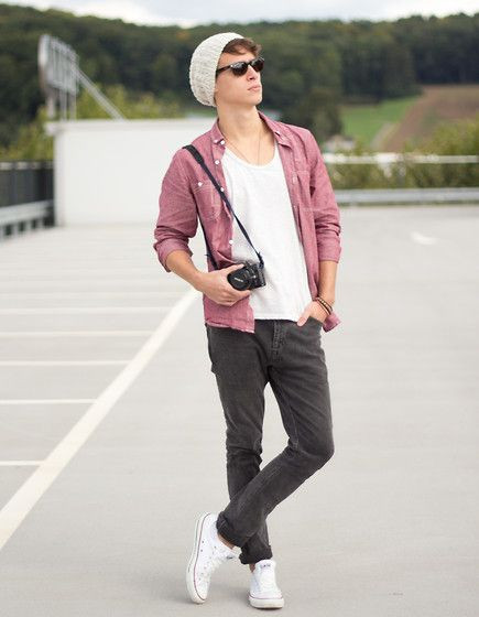 Pink Casual Jacket, Guys School Ideas With Grey Casual Trouser, Casual Hipster Outfits Male: 