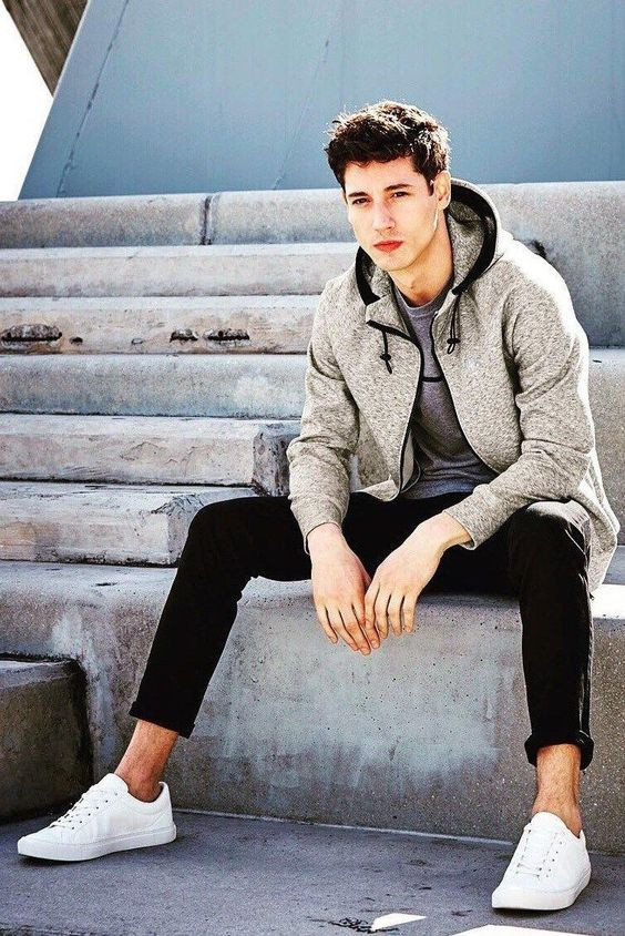 Grey Winter Jacket, Camping Outfit Trends With Black Jeans, Urban Athleisure Men: 