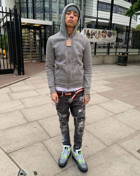 Grey Hoody, Dope Fashion Trends With Jeans, Central Cee: 