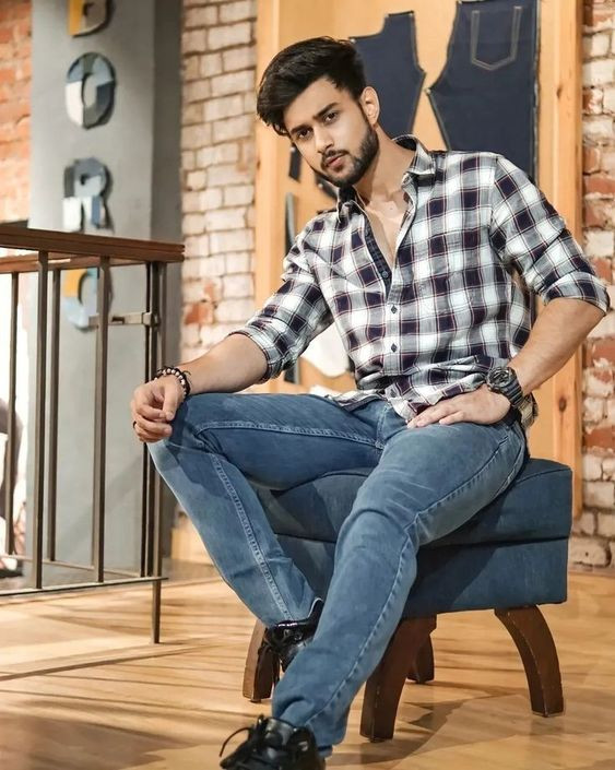 Flannel Shirt Clothing Ideas With Light Blue Casual Trouser, Men's Flannel Shirts: 