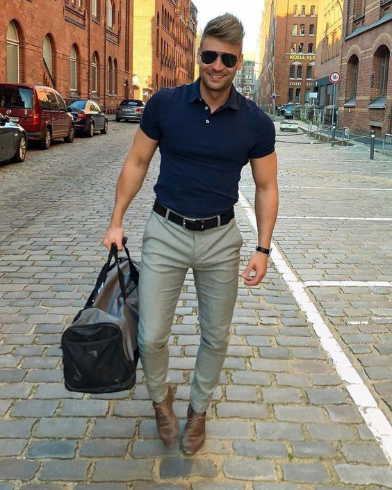 Dark Blue And Navy Polo-shirt, Men's Summer Ideas With Jeans, Navy Blue Polo Outfit: 