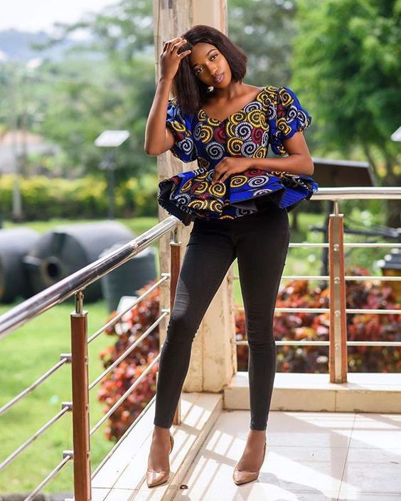 Ankara blouses, outfit inspo jeans, ankara peplum styles | Ankara peplum styles: 