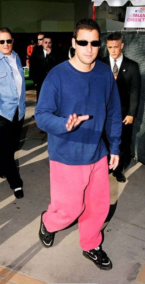 If you want to style like Adam from the 90s, these color-block sweats are your pick!: adam sandler  